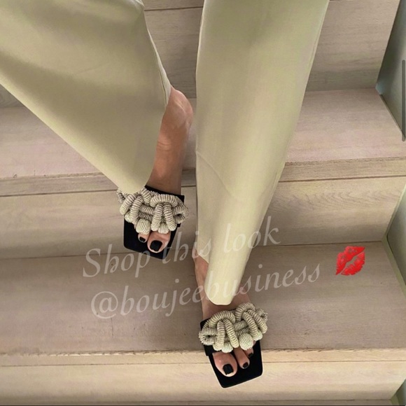 H&M Satin Beaded Slides - Picture 2 of 11